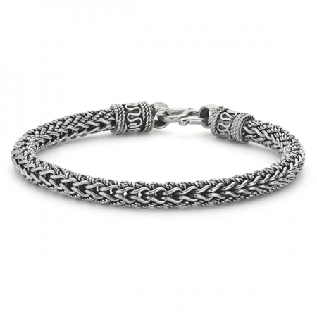 Bratara argint 925 cu model impletit Bali BTU0052 [0]